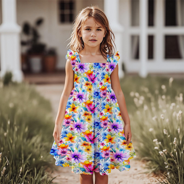 Cute Rainbow Girls Rainbow Flowers